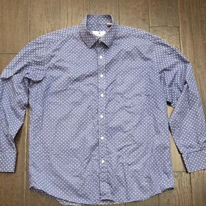 Southern Pine 100% Cotton Floral Patterned Men's Button-Down Shirt Large